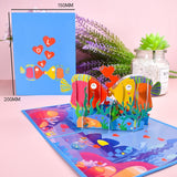 Kissing fishes Tarjetas 3D by malltor sold by malltor